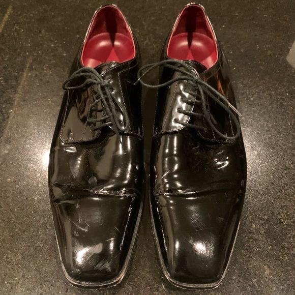 HUGO BOSS Oxford shoes in patent leather with Grossgrain Piping size 10 B4 main image 3